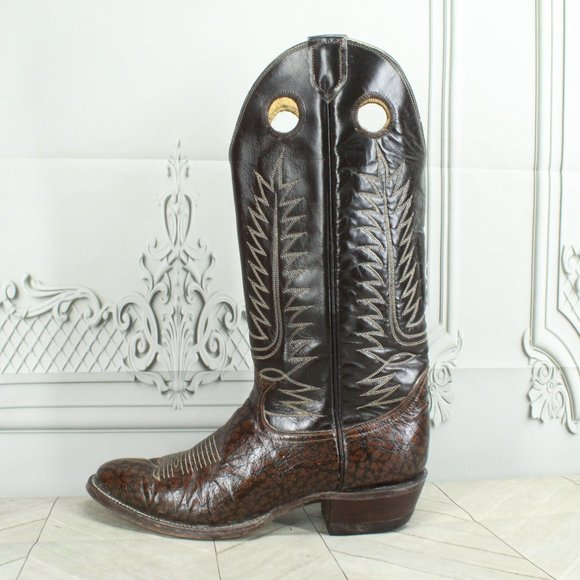 Tony Lama Other - Tony Lama Brown Leather Buckaroo Caribou Cowboy Boots Shoe Size 8 D
